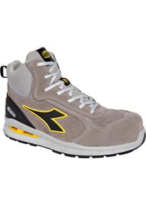 Diadora Utility Run A.Box Mid S3S, botas de seguran&ccedil;a unisexo , cor: Cinzento Claro/Preto/Amarelo , tamanho: 38 EU