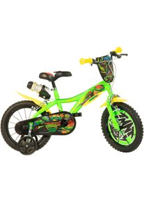 Kinderfahrrad DINO BIKES "Turtles 16" Kinderfahrrad 4-7 Jahre" Gr. 30, gr&uuml;n, Fahrr&auml;der, Kinder, 16 Zoll (40,64cm) hinten: 14 Zoll (35,56cm), Kinderfahrrad