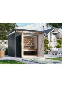 Ger&auml;tehaus Karibu "Titanium 3", anthrazit, Metall, Ger&auml;teh&auml;user, Ger&auml;tehaus