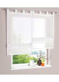 Raffrollo OTTO HOME "Regina" Gr. 4, wei&szlig;, B:100cm H:140cm, Voile, Obermaterial: 100% Polyester, Raffrollos, Raffrollo, Transparent, Voile, Polyester, einfarbig, uni