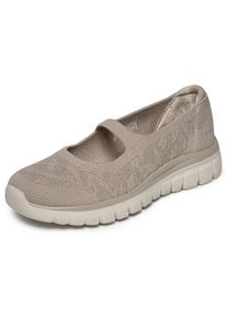 Ballerina Skechers "GRACEFUL", Damen, Gr. 36, beige (taupe), Textil, Glitzer, Schuhe Ballerina, Freizeitschuh, Schlupfschuh, Slipper mit Stretch-Fit