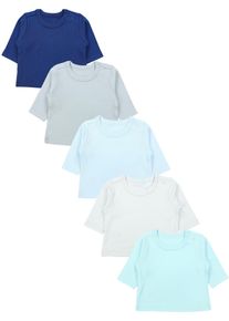 Langarmshirt TUPTAM "Shirt Baby Jungen Langarmshirt 5er Set", M&auml;dchen, Gr. 50, lila (blau_grau), Obermaterial: 100% Baumwolle CO., Shirts Langarmshirt