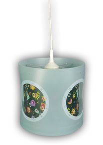 NIERMANN H&auml;ngeleuchte "Aliens, Kinderlampe, Kinderzimmer", bunt, 1, &Oslash; 25cm H: 27cm, 1 Stk., Leuchten, Der innere Lampenschrim dreht sich sobald das Licht eingeschaltet ist, H&auml;ngeleuchte