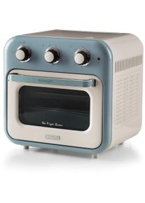 Ariete Hei&szlig;luftfritteuse "4632BL", blau (blau, wei&szlig;, beige), B:34cm H:34cm T:34cm, Fritteusen, Vintage Backofen und Rotisserie in Einem, 16 L gr&uuml;n, Hei&szlig;luftfritteuse