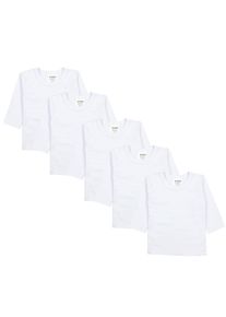 Langarmshirt TUPTAM "Shirt Baby Jungen Langarmshirt 5er Set", M&auml;dchen, Gr. 104, wei&szlig;, Obermaterial: 100% Baumwolle CO., Shirts Langarmshirt