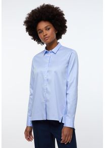 Hemdbluse Eterna "LOOSE FIT", Damen, Gr. 34, blau (hellblau), 100% Baumwolle, Blusen Hemdbluse, EASY IRON (b&uuml;gelleicht)