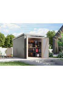 Ger&auml;tehaus Karibu "Argonium 2,5", graualuminium, Ger&auml;teh&auml;user, Metall, Ger&auml;tehaus