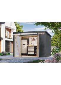 Ger&auml;tehaus Karibu "Argonium 3", anthrazit, Ger&auml;teh&auml;user, Metall, Ger&auml;tehaus