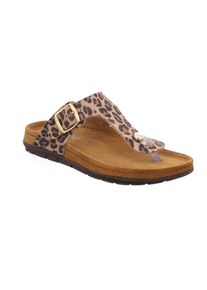Zehentrenner Rohde, Damen, Gr. 42, leo, Lederimitat, Schuhe Zehentrenner, Sommerschuh, Strandschuh, Hausschuh mit verstellbarer Schnalle