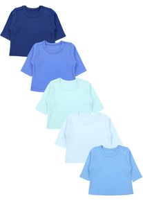 Langarmshirt TUPTAM "Shirt Baby Jungen Langarmshirt 5er Set", M&auml;dchen, Gr. 62, blau (blau_variationen), Obermaterial: 100% Baumwolle CO., Shirts Langarmshirt