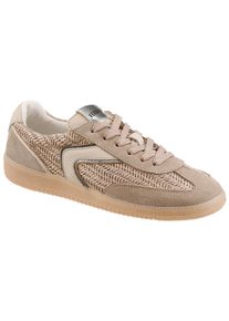 Sneaker VERBENAS "SOUND TROPIC", Damen, Gr. 38, Synthetik Textil, taupe kombiniert, Leder, Synthetik, Textil, Flechtoptik, kontrastfarbene Details, Basic, Schuhe Sneaker, Retrosneaker, Schn&uuml;rer, Freizeitschuh mit Flechtbesatz