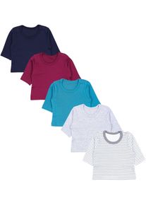 Langarmshirt TUPTAM "Shirt Baby Jungen Langarmshirt 5er Set", M&auml;dchen, Gr. 80, gr&uuml;n (blau dunkelgr&uuml;n weinrot grau), Obermaterial: 100% Baumwolle CO., Shirts Langarmshirt