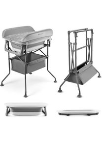 Babybadewanne Kinderkraft "BUBBLY", Baby, grau, Kunststoff, Badewannen Babybadewanne, mit Wickelauflage