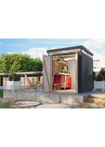 Ger&auml;tehaus Karibu "Titanium 2", anthrazit, Metall, Ger&auml;teh&auml;user, Ger&auml;tehaus