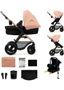 Kombi-Kinderwagen Kinderkraft "MOOV 2 4in1 AIR", Baby, beige, Stahl, Kinderwagen Kombi-Kinderwagen, mit Luftreifen