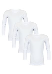 Unterhemd TUPTAM "Unterhemd Kinder Unisex Unterhemd Langarm 3er Pack", M&auml;dchen, Gr. 146, N-Gr, wei&szlig;, Obermaterial: 100% Baumwolle CO., Unterhemden Unterhemd