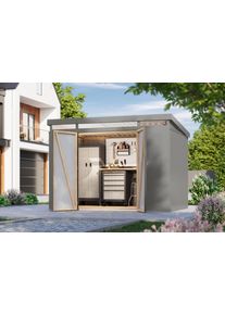 Ger&auml;tehaus Karibu "Argonium 3", graualuminium, Ger&auml;teh&auml;user, Metall, Ger&auml;tehaus