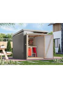 Ger&auml;tehaus Karibu "Argonium 2", graualuminium, Ger&auml;teh&auml;user, Metall, Ger&auml;tehaus