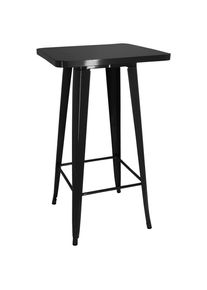 Mid.you , Schwarz , Metall , quadratisch , 60x103.5x60 cm , gastro- und objekttauglich , Esszimmer, Barm&ouml;bel, Bartische