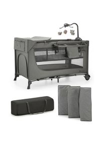 Kinderkraft , Dunkelgrau , 60x120 cm , zusammenklappbar, Ausstieg , Baby, Babyzimmer, Babybetten