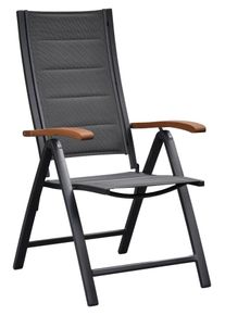 Gartenklappsessel Paxos Graphit/Akazie