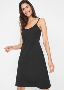 Abito in jersey di cotone biologico elasticizzato, Nero, Taglia 38/40 (XS), bonprix