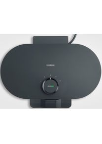 Severin Waffeleisen "WA 2118", schwarz (mattschwarz), B:24cm H:10cm T:34,9cm, Waffeleisen, Waffeleisen