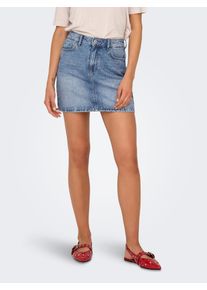 Jeansrock Only "ONLSTELLA SHORT SKIRT DNM AZG NOOS", Damen, Gr. XL (42), blau (light blau denim), Denim/Jeans, Obermaterial: 100% Baumwolle, unifarben, kurz, R&ouml;cke Jeansrock, Baumwolle