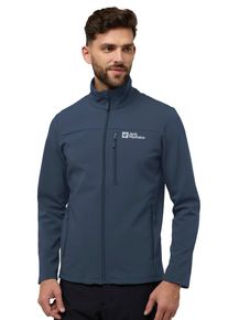 Softshelljacke Jack Wolfskin "WHIRLWIND MEN", Herren, Gr. XL (54/56), midnightsky, Oberstoff: 100% POLYESTER. Kontrastmaterial 1: 100% POLYESTER. Futter: 100% POLYESTER, Jacken Softshelljacke