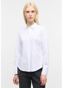 Hemdbluse Eterna "FITTED", Damen, Gr. 38, wei&szlig;, 58% Baumwolle, 42% Polyester, schmal, Blusen Hemdbluse, EASY IRON (b&uuml;gelleicht)