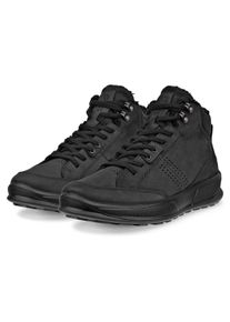Schn&uuml;rboots Ecco "ByWay 2.0", Herren, Gr. 45, schwarz, Nubukleder, Schuhe Schn&uuml;rboots, Stiefelette, High Top Sneaker mit Schaftrandpolsterung