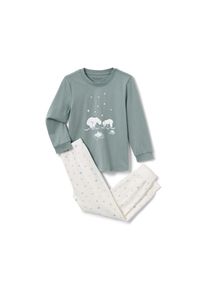 Tchibo - Kinder-Pyjama &raquo;Glow in the dark&laquo; - Gr. 110/116 - silber/print
