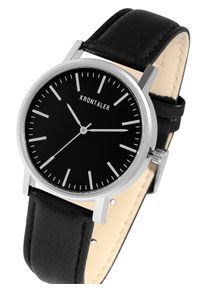 Damen Uhr in schwarz ,Gr&ouml;&szlig;e 0, WITT, 50% Lederimitat, 50% Metall