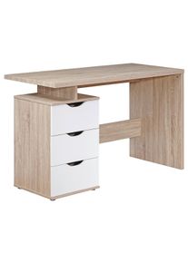 Laptoptisch Samo ca. 53x120x76 cm Wei&szlig;/Eiche