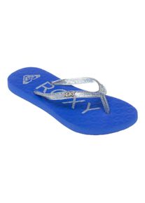 Sandale Roxy "Viva Sparkle", M&auml;dchen, Gr. 11(28), blau (dazzling blau), Obermaterial:Obermaterial: 98% Synthetikmaterial, 2% Metall / Futter: 100% Synthetikmaterial / Au&szlig;ensohle: 100% Moosgummi;, Schuhe Sandale