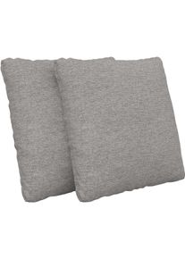 Sit & More Sofakissen SIT & MORE "Moreno, B: 45 cm", grau, B:45cm H:45cm T:12cm, 100% Polyester, Polsterauflagen, Sofakissen, Set: 2 St&uuml;ck, passend zur Serie