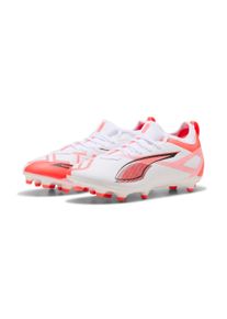 Fu&szlig;ballschuh Puma "ULTRA 5 MATCH FG/AG JR", Kinder, Gr. 36, Puma wei&szlig;, Puma schwarz, glowing rot, Synthetik, Schuhe Fu&szlig;ballschuh, f&uuml;r Rasen- und Kunstrasenpl&auml;tze, f&uuml;r Jugendliche