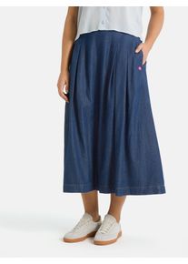 LIEBLINGSST&Uuml;CK Midirock LIEBLINGSST&Uuml;CK "PrittL", Damen, Gr. 40, schwarz denim, Denim/Jeans, Obermaterial: 50% Baumwolle, 40% Lyocell, 10% Modal, clean, unifarben, ca. Mitte Wade, R&ouml;cke Midirock, mit Faltenwurf