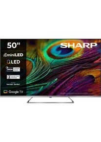 Sharp QLED Mini LED-Fernseher "4T-C50JPx", Energieeffizienz: E, grau, 50 &Prime;, Fernseher, QLED Mini LED-Fernseher