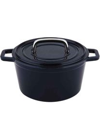 CS SOLINGEN Fleischtopf CARL SCHMIDT SOHN "Alpen", blau (dunkelblau), H:7cm &Oslash;:14cm, T&ouml;pfe, Fleischtopf, Induktion