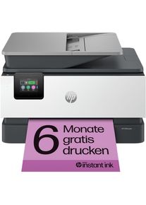 HP Multifunktionsdrucker "OfficeJet Pro 9120e", grau (wei&szlig;, grau), B:43,93cm H:27,8cm T:34,25cm, Drucker, 6 Monate gratis Drucken mit HP Instant Ink inklusive, Multifunktionsdrucker