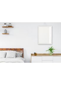 Spiegel Mirrors and More "Elenor", gold (wei&szlig;, gold), B:34cm H:45cm, Kunststoff, Spiegel, Spiegel, Horizontal und vertikal montierbar