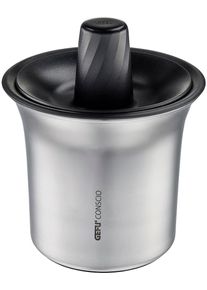 M&uuml;lltrennsystem Gefu "CONSCIO", silber, H:14,3cm &Oslash;:12,1cm, Edelstahl, M&uuml;lleimer, M&uuml;lltrennsystem, m&uuml;heloses Entleeren, Schnelle Reinigung