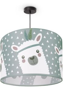 Paco Home Pendelleuchte "Ela 214", schwarz, 1, &Oslash; 45,5cm H: 27cm, Leuchten, Kinderlampe Deckenlampe LED Kinderzimmer Lampe Lama-Motiv, E27, Pendelleuchte