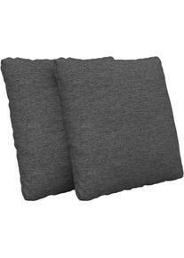 Sit & More Sofakissen SIT & MORE "Moreno, B: 45 cm", grau (anthrazit), B:45cm H:45cm T:12cm, 100% Polyester, Polsterauflagen, Sofakissen, Set: 2 St&uuml;ck, passend zur Serie
