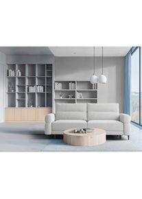 Livetastic , Hellgrau , Textil , F&uuml;llung: Polyurethan (Pur), Silikon , 232x94x102 cm , Made in EU , Wohnzimmer, Sofas & Couches, Sofas, 2er Sofas