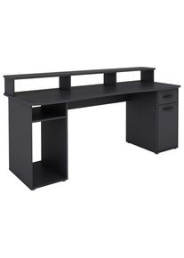 Mid.you , Anthrazit , Holzwerkstoff , 1 Schublade(n) Schubladen , rechteckig , 65x93x180 cm , FSC MIX , Stauraum , B&uuml;rom&ouml;bel, Schreibtische, Schreibtische