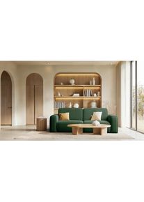 Livetastic , Dunkelgr&uuml;n , Textil , F&uuml;llung: Polyurethan (Pur), Silikon , 252x94x105 cm , Made in EU , Schlafen auf Sitzh&ouml;he , Wohnzimmer, Sofas & Couches, Sofas, 2er Sofas