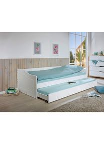 Mid.you , Wei&szlig; , Holz , Kiefer,Kiefer , massiv,massiv , 90x200 cm , Kinder- & Jugendzimmer, Kinderbetten, Ausziehbetten