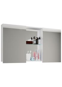 Mid.you , Wei&szlig; , Holzwerkstoff , 112x59x12 cm , Badezimmer, Badezimmerm&ouml;bel, Badezimmerschr&auml;nke, Spiegelschr&auml;nke